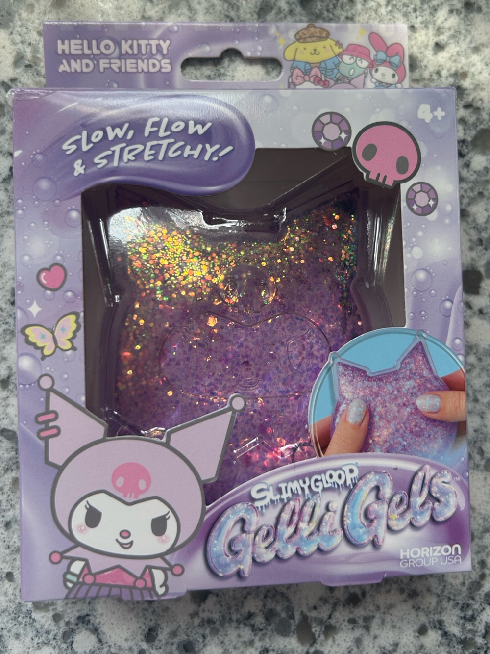 Kuromi sparkle gel squish